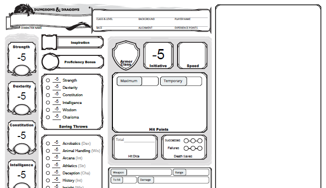 Custom character sheet PDFs for V5